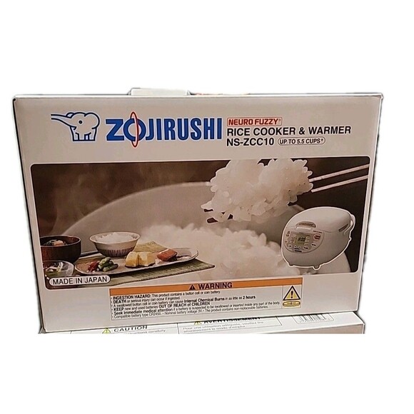 Zojirushi NS-ZCC10 Neuro Fuzzy 5.5 Cup Rice Cooker & Warmer – White Japan Made - Picture 1 of 2